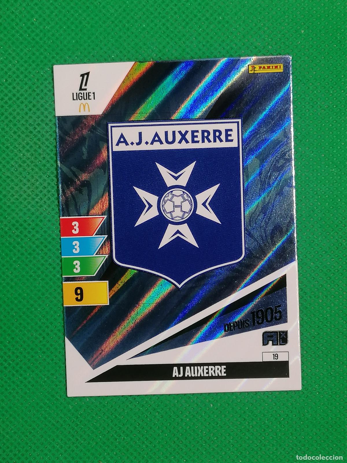 Cromos de f&uacute;tbol: 19 ESCUDO AJ AUXERRE ⚽ LIGUE 1 MCDONALDS ADRENALYN XL 2024 2025 24 25 ⚽