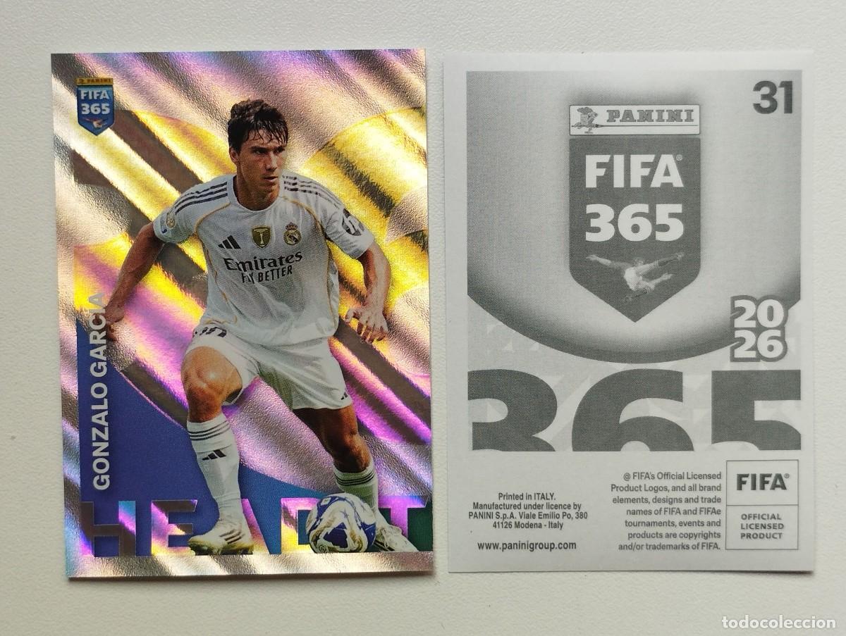 Cromos de f&uacute;tbol: CROMO STICKER PANINI FIFA 365 2026 HEAD GONZALO GARCIA 31 REAL MADRID