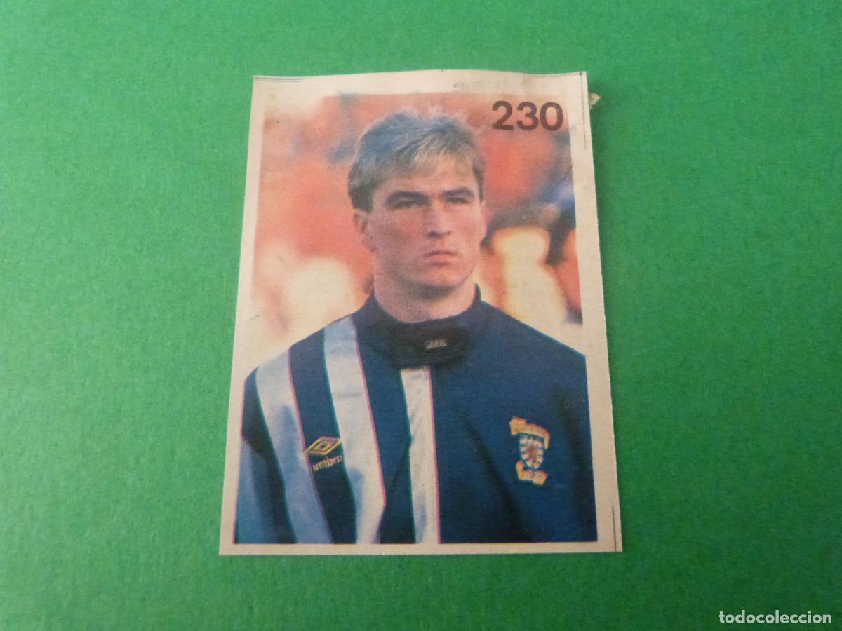 Cromos de f&uacute;tbol: CROMO FUTBOL FERGUSON ESCOCIA DESPEGADO N&ordm; 230 MUNDIAL ITALIA 90 REYAUCA