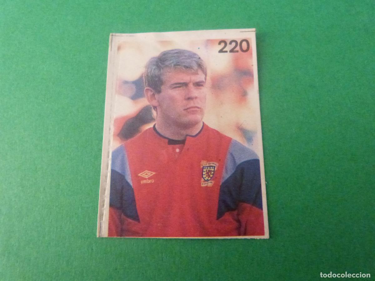 Cromos de f&uacute;tbol: CROMO FUTBOL GORAM ESCOCIA DESPEGADO N&ordm; 220 MUNDIAL ITALIA 90 REYAUCA
