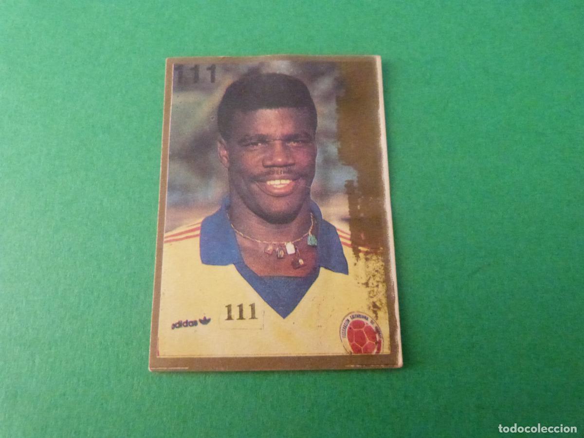 Cromos de f&uacute;tbol: CROMO FUTBOL PEREA COLOMBIA DESPEGADO N&ordm; 111 MUNDIAL ITALIA 90 REYAUCA