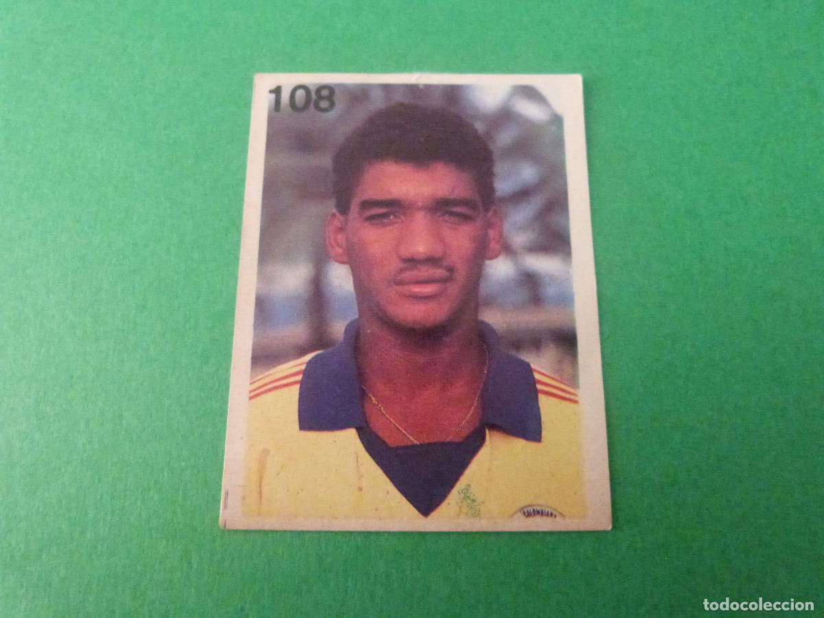 Cromos de f&uacute;tbol: CROMO FUTBOL PEREZ COLOMBIA DESPEGADO N&ordm; 108 MUNDIAL ITALIA 90 REYAUCA