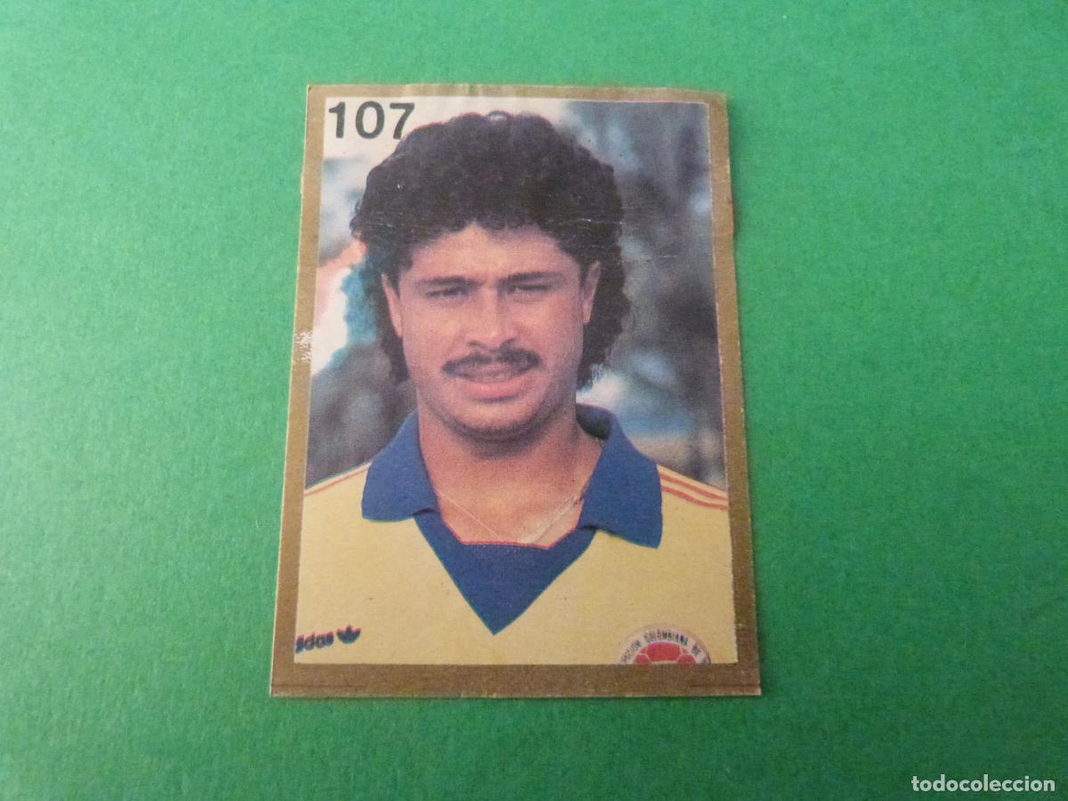 Cromos de f&uacute;tbol: CROMO FUTBOL GOMEZ COLOMBIA DESPEGADO N&ordm; 107 MUNDIAL ITALIA 90 REYAUCA