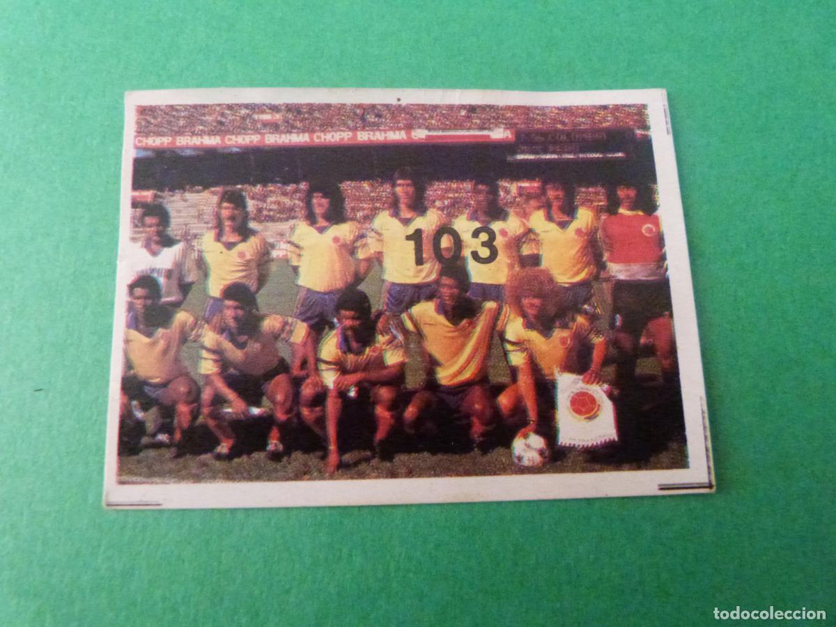 Cromos de f&uacute;tbol: CROMO FUTBOL SELECCION COLOMBIA DESPEGADO N&ordm; 103 MUNDIAL ITALIA 90 REYAUCA