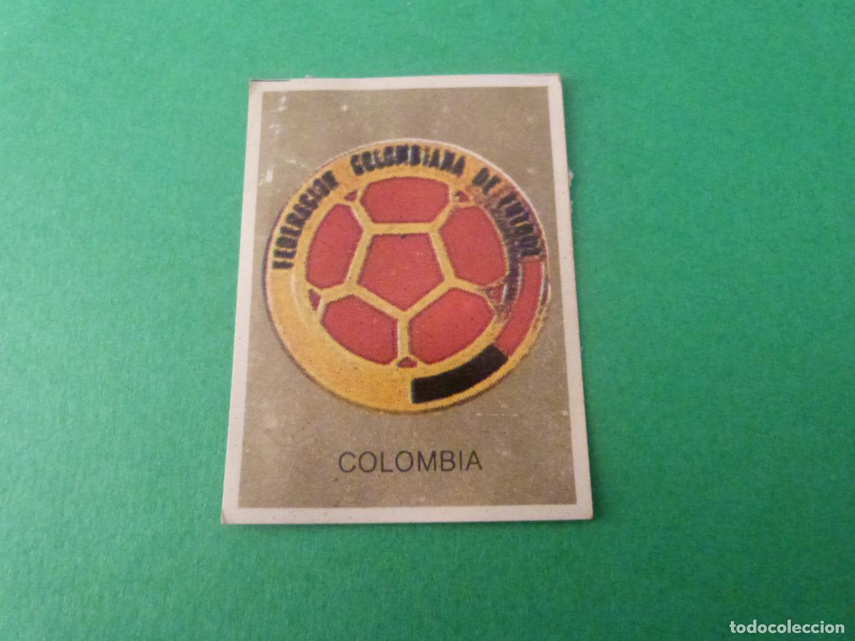 Cromos de f&uacute;tbol: CROMO FUTBOL ESCUDO COLOMBIA DESPEGADO SIN NUMERO MUNDIAL ITALIA 90 REYAUCA