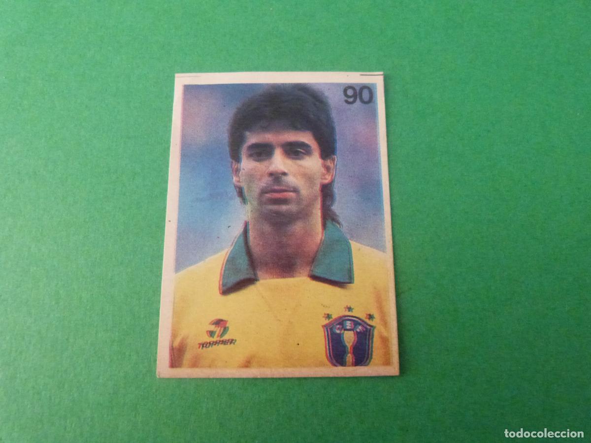Cromos de f&uacute;tbol: CROMO FUTBOL MAURO GALVAO BRASIL DESPEGADO N&ordm; 90 MUNDIAL ITALIA 90 REYAUCA