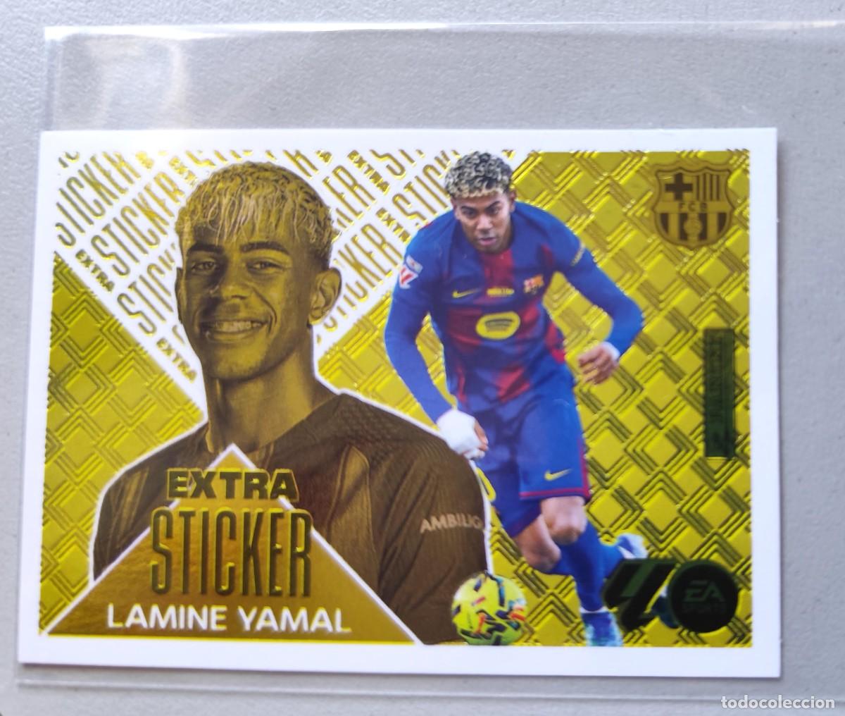 Cromos de f&uacute;tbol: LAMINE YAMAL EXTRA STICKER GOLD FC BARCELONA LIGA ESTE 2026-27 PANINI