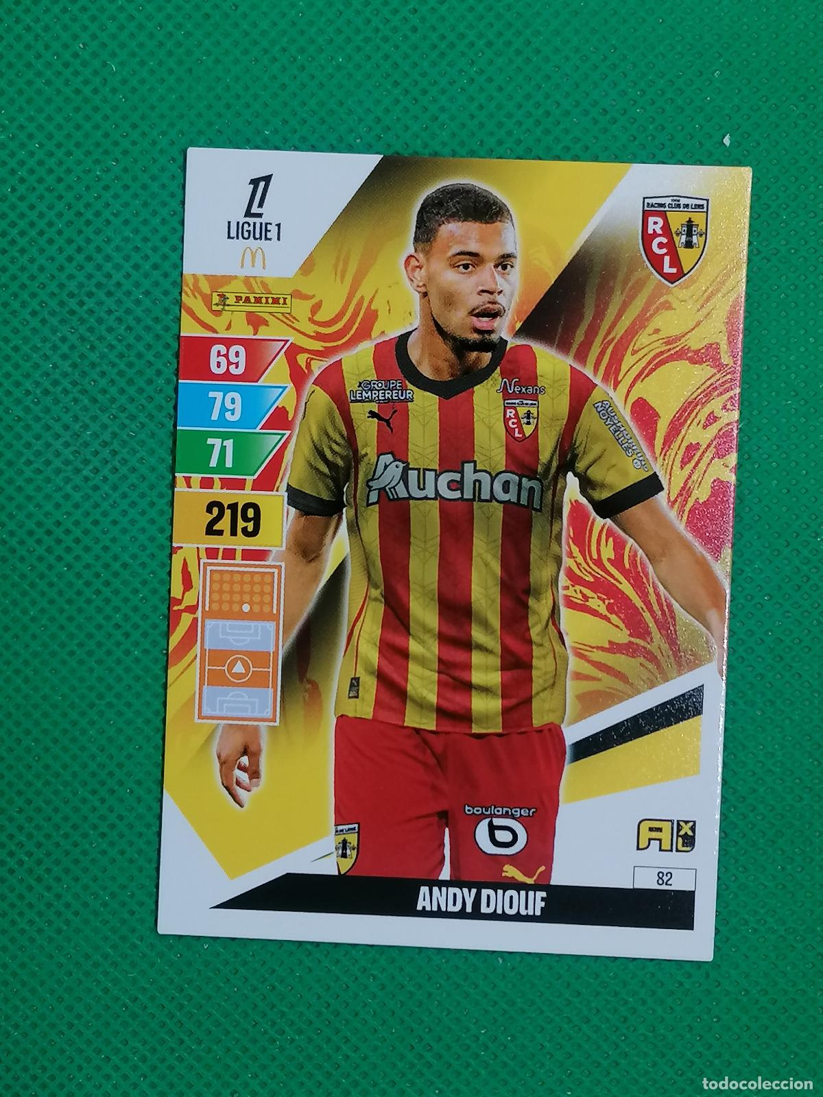 Fu&szlig;ball-Sticker: 82 ANDY DIOUF RACING CLUB DE LENS ⚽ LIGUE 1 MCDONALDS ADRENALYN XL 2024 2025 24 25 ⚽