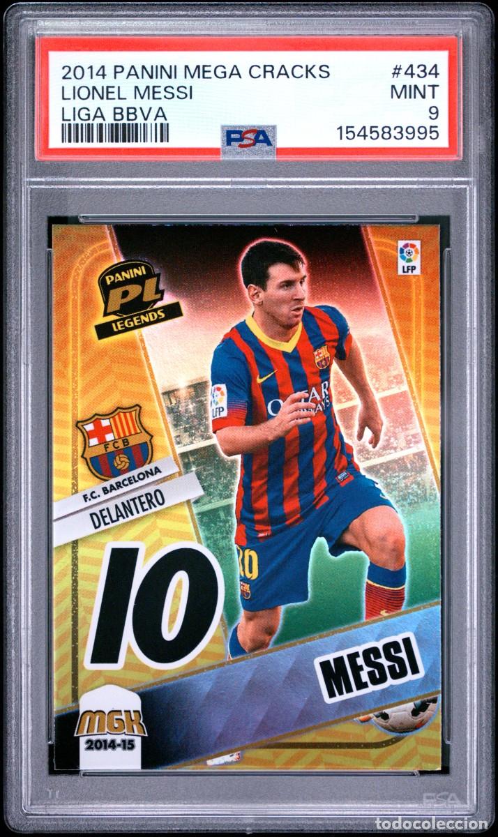 Fu&szlig;ball-Sticker: Lionel Messi #434 FC Barcelona Panini Megacracks 2014 2015 PSA 9