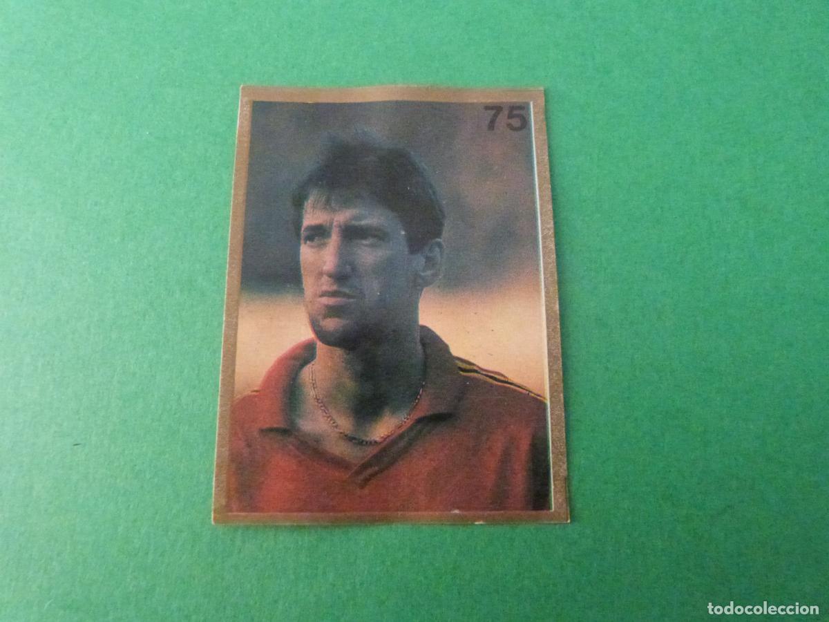 Cromos de f&uacute;tbol: CROMO FUTBOL VAN DER ELST BELGICA DESPEGADO N&ordm; 75 MUNDIAL ITALIA 90 REYAUCA