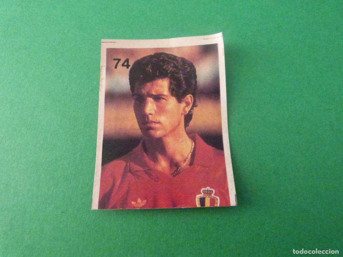 Cromos de f&uacute;tbol: CROMO FUTBOL SCIFO BELGICA DESPEGADO N&ordm; 74 MUNDIAL ITALIA 90 REYAUCA