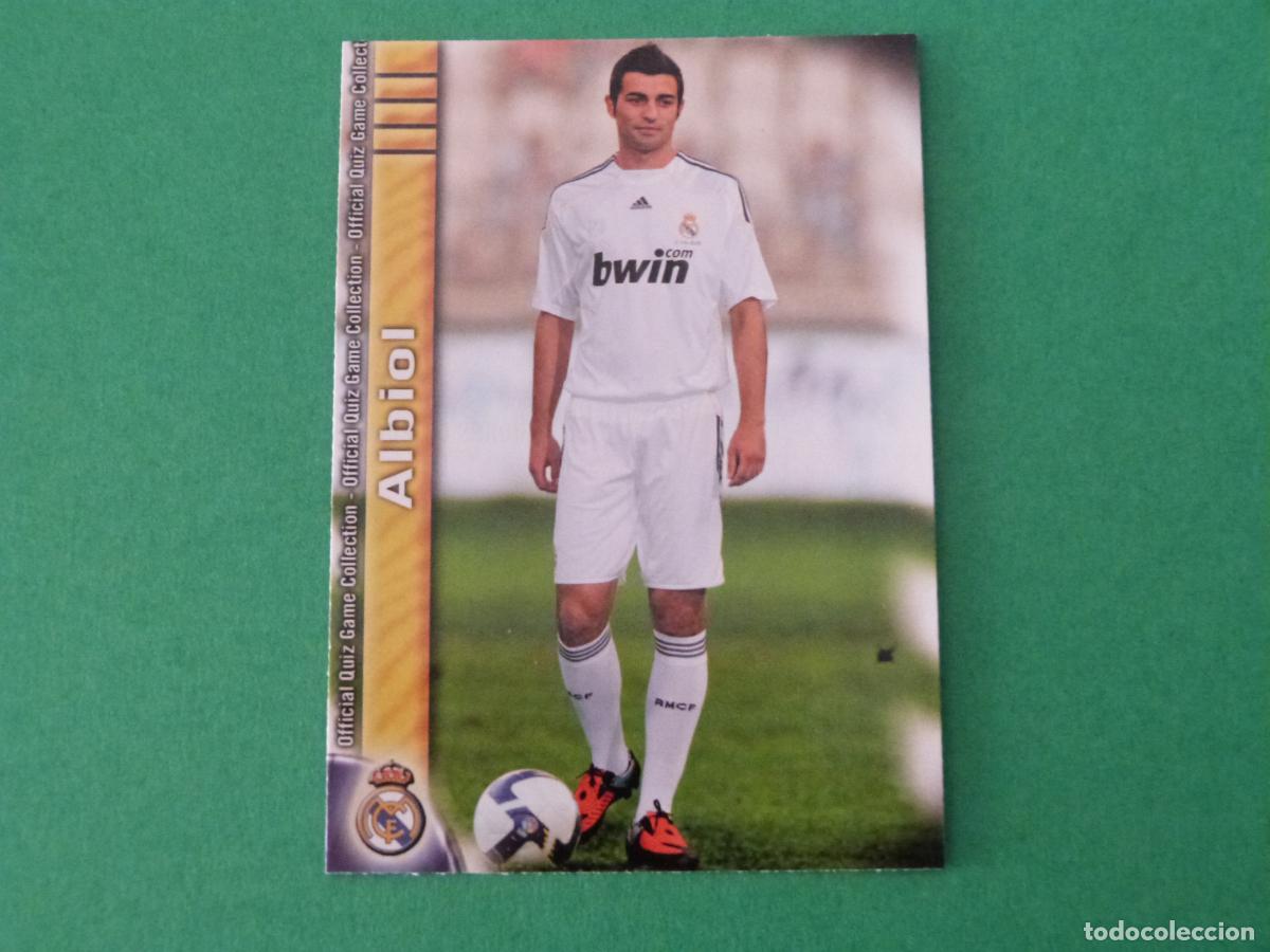 Cromos de f&uacute;tbol: TRADING CARD FUTBOL ALBIOL REAL MADRID C.F. N&ordm; 37 FICHAS LIGA MUNDICROMO 2009-2010/09-10