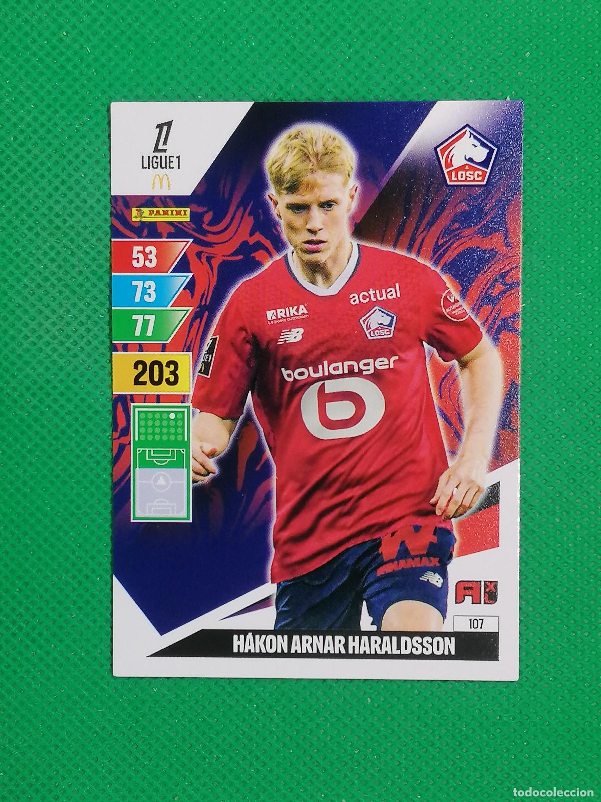 Figurine di Calcio: 107 HAKON ARNAR HARALDSSON LOSC ⚽ LIGUE 1 MCDONALDS ADRENALYN XL 2024 2025 24 25 ⚽