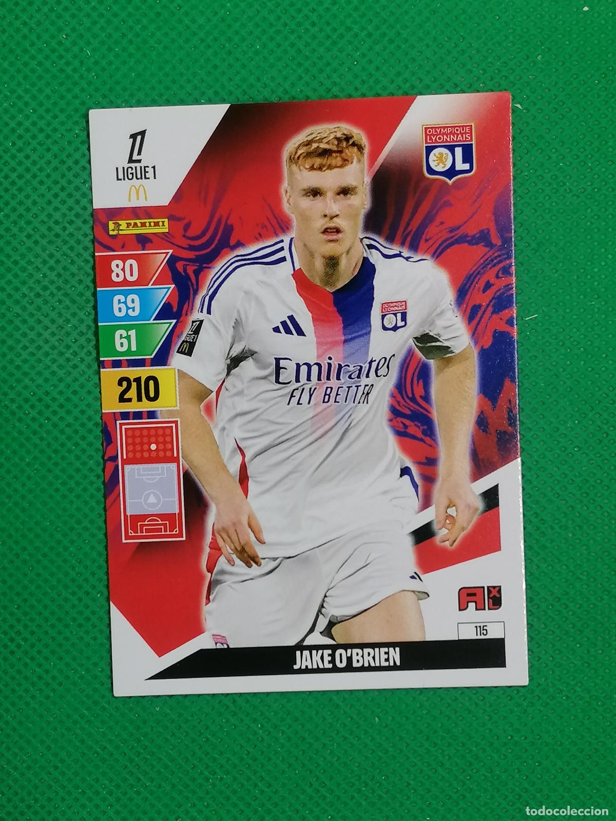 Cromos de f&uacute;tbol: 115 JAKE O&acute;BRIEN OLYMPIQUE LYONNAIS ⚽ LIGUE 1 MCDONALDS ADRENALYN XL 2024 2025 24 25 ⚽