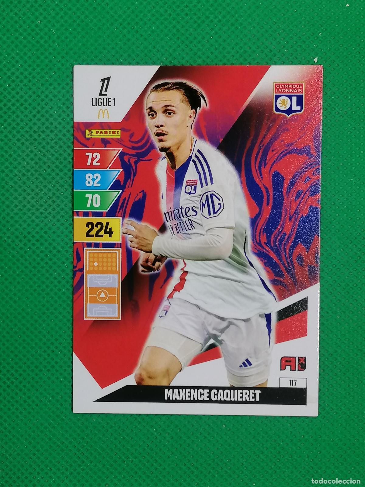 Cromos de f&uacute;tbol: 117 MAXENCE CAQUERET OLYMPIQUE LYONNAIS ⚽ LIGUE 1 MCDONALDS ADRENALYN XL 2024 2025 24 25 ⚽