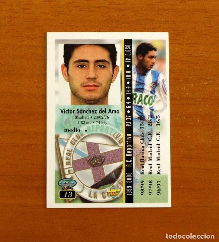 Cromos de f&uacute;tbol: Deportivo de la Coru&ntilde;a - N&ordm; 13, V&iacute;ctor - Las Fichas de la Liga Mundicromo 2000-2001, 02-01