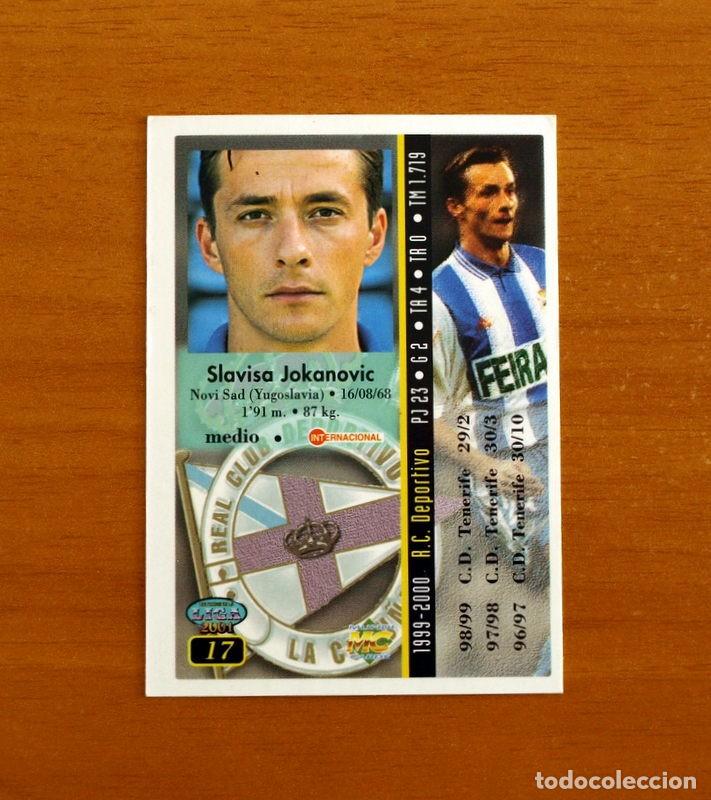 Cromos de f&uacute;tbol: Deportivo de la Coru&ntilde;a - N&ordm; 17, Jokanovic - Las Fichas de la Liga Mundicromo 2000-2001, 02-01