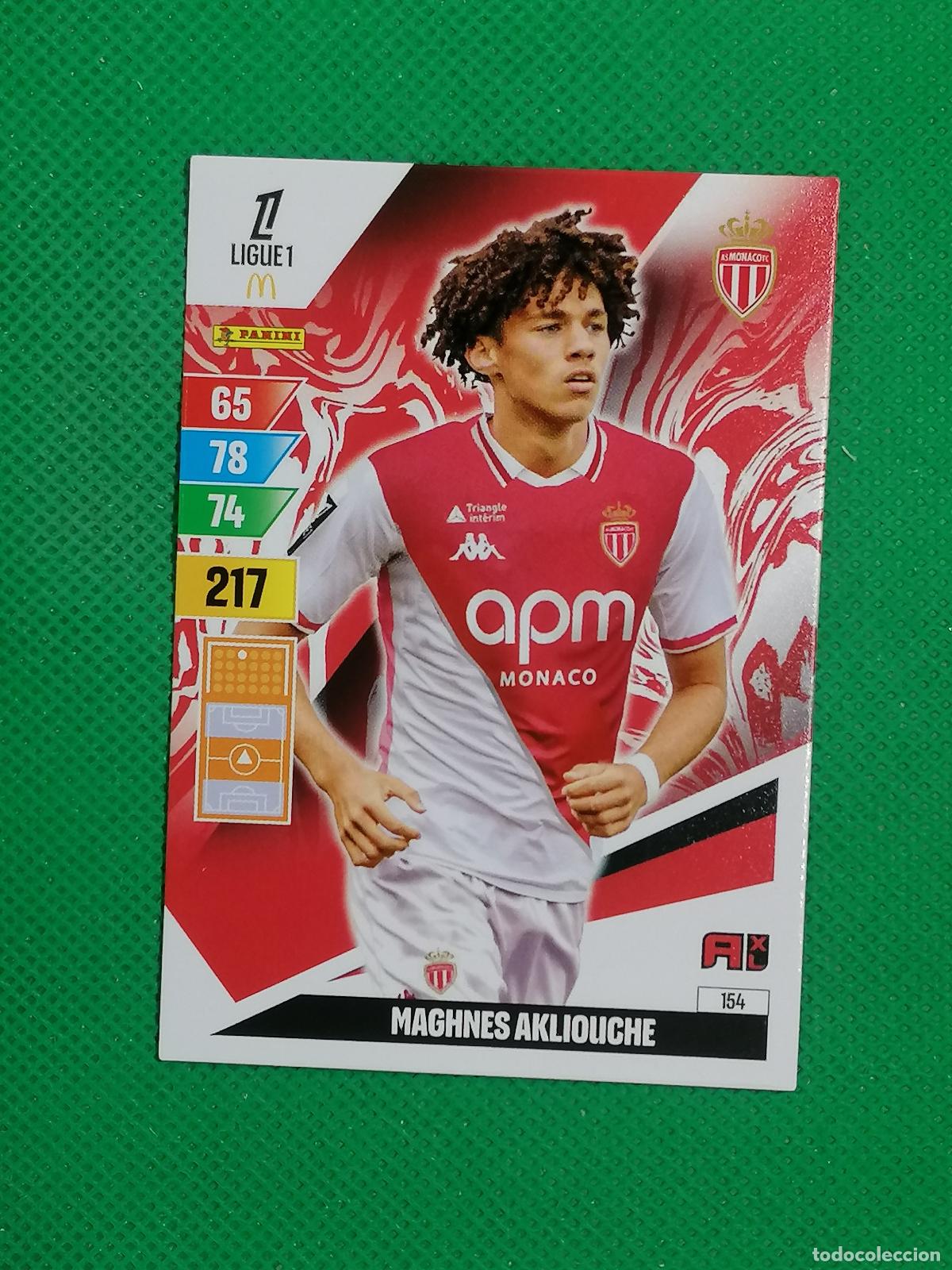Cromos de f&uacute;tbol: 154 MAGHNES AKLIOUCHE AS MONACO ⚽ LIGUE 1 MCDONALDS ADRENALYN XL 2024 2025 24 25 ⚽