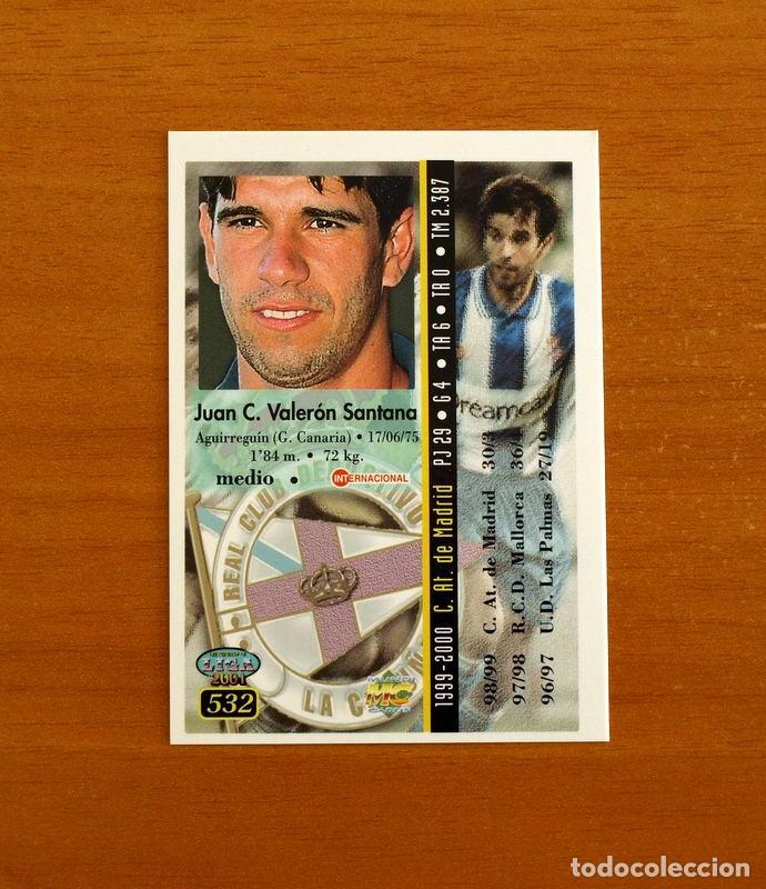 Cromos de f&uacute;tbol: Deportivo La Coru&ntilde;a - 532 Valer&oacute;n - Mundicromo Las Fichas de la Liga 2000-2001, 00-01