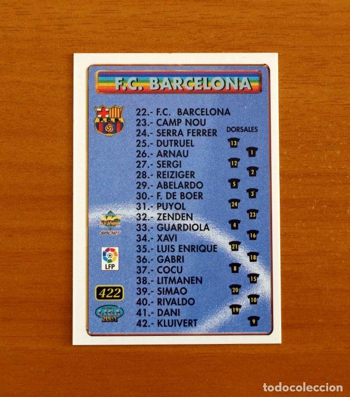 Cartes &agrave; collectionner de Football: Indice - N&ordm; 422 Barcelona - M&aacute;laga - Mundicromo Las Fichas de la Liga 2000-2001, 00-01