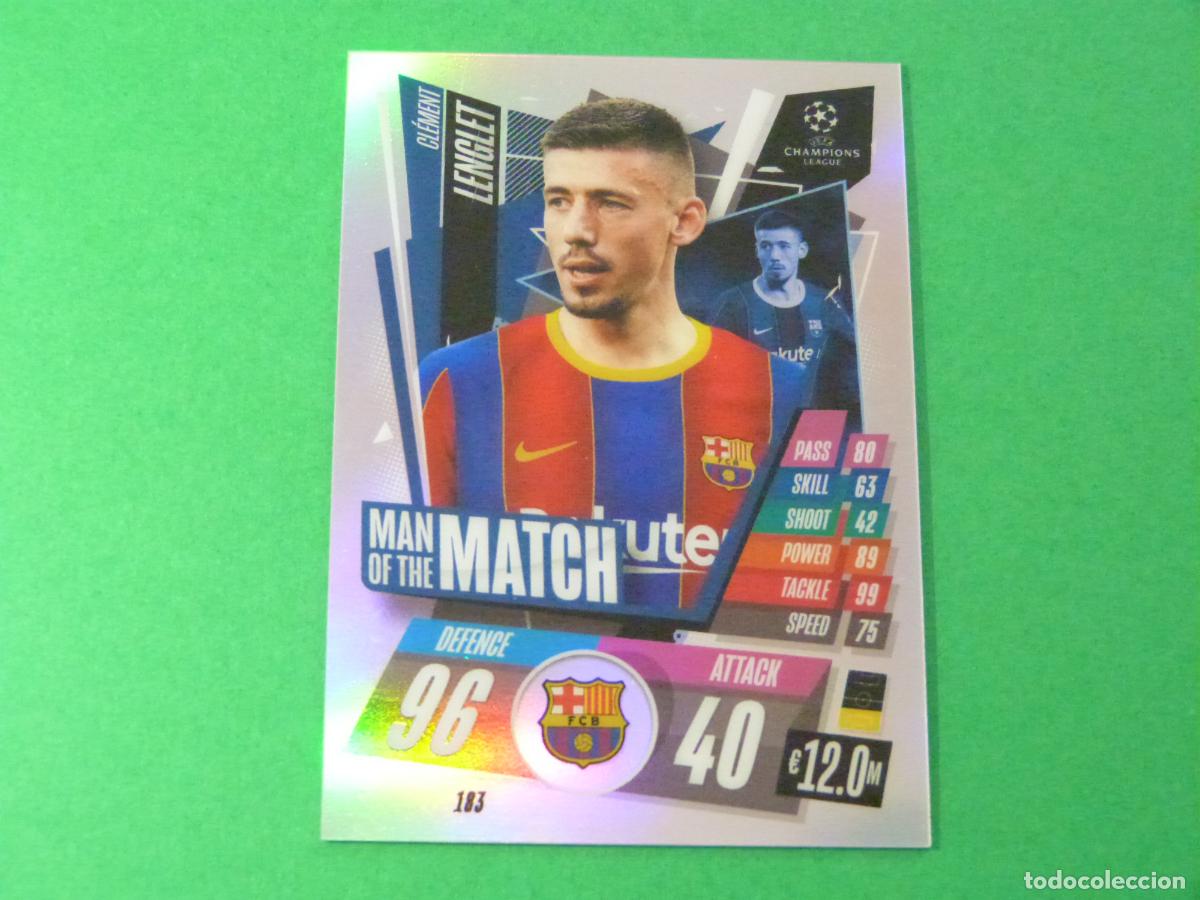 Cromos de f&uacute;tbol: TRADING CARD FUTBOL LENGLET F.C BARCELONA N&ordm; 183 CHROME CHAMPIONS LEAGUE MATCH ATTAX 2020-2021/20-21