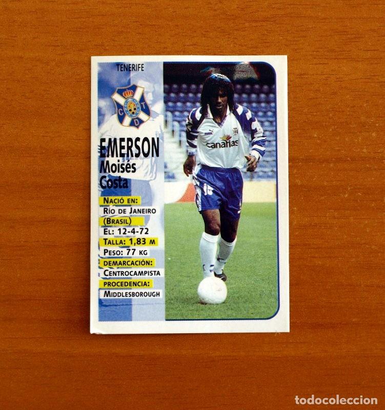Football Stickers: Tenerife - N&ordm; 303 Emerson Mois&eacute;s Costa - Editorial Panini Liga 1998-1999, 98-99 - Nunca pegado