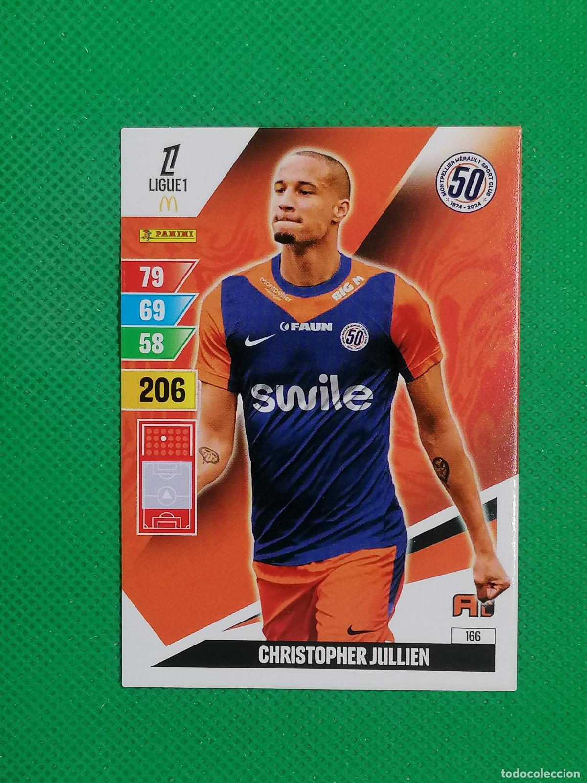 Football Stickers: 166 CHRISTOPHER JULLIEN MONTPELLIER ⚽ LIGUE 1 MCDONALDS ADRENALYN XL 2024 2025 24 25 ⚽