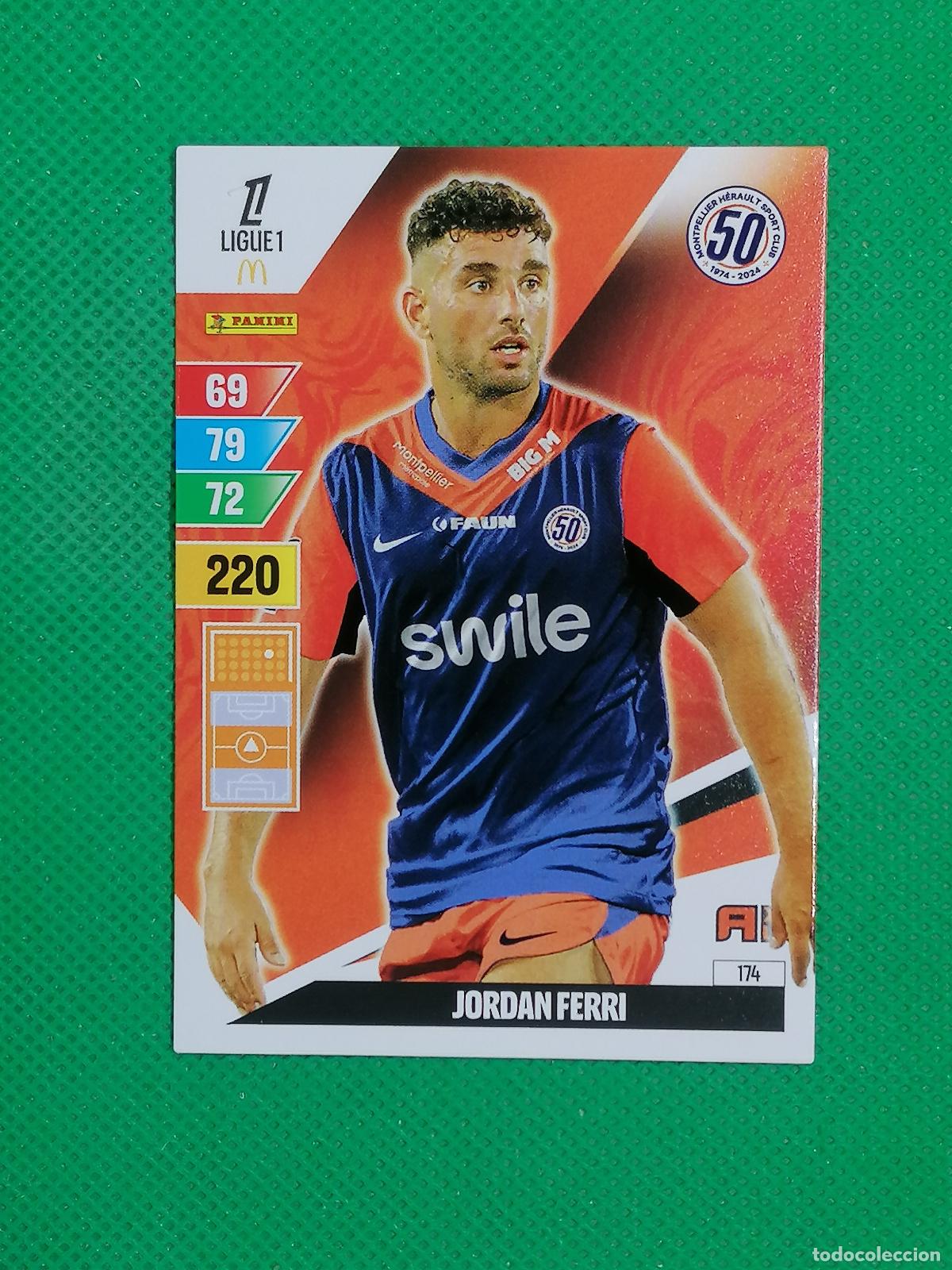 Cromos de f&uacute;tbol: 174 JORDAN FERRI MONTPELLIER ⚽ LIGUE 1 MCDONALDS ADRENALYN XL 2024 2025 24 25 ⚽