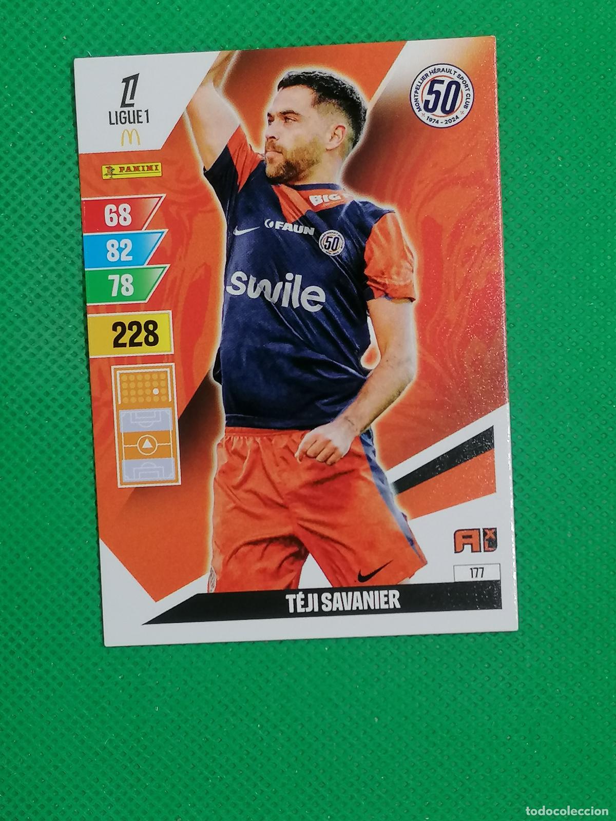 Cromos de f&uacute;tbol: 177 TEJI SAVANIER MONTPELLIER ⚽ LIGUE 1 MCDONALDS ADRENALYN XL 2024 2025 24 25 ⚽