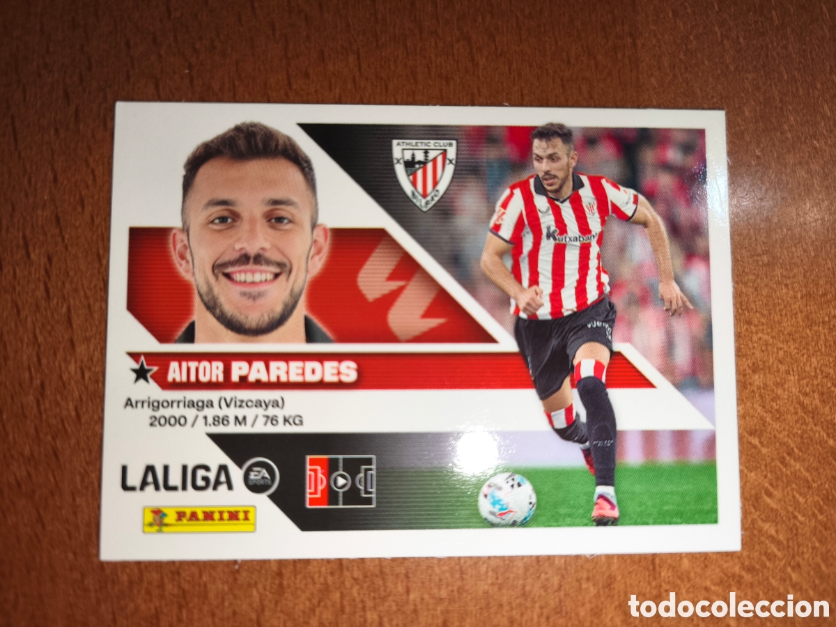 Cromos de f&uacute;tbol: Paredes n&deg;6A liga este 26/27 Athletic Club