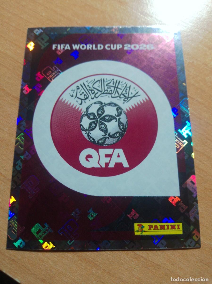 Cromos de f&uacute;tbol: QAT 1 ESCUDO DE QATAR MUNDIAL FIFA WORLD CUP 2026 26 PANINI STICKERS NUEVO