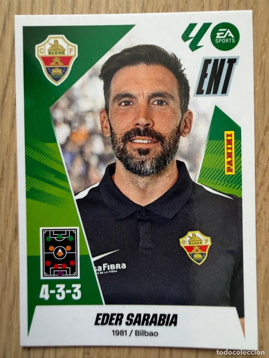 Cromos de f&uacute;tbol: 2 EDER SARABIA ENTRENADOR ELCHE 25 26 2025 2026 LIGA EA SPORTS COLECCIONES ESTE SIN PEGAR STICKER