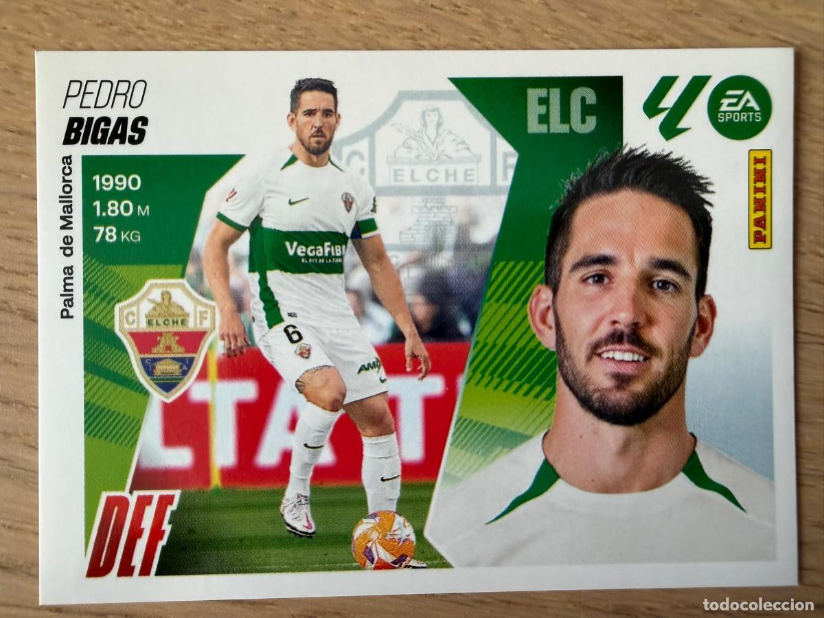 Cromos de f&uacute;tbol: 9 PEDRO BIGAS ELCHE 25 26 2025 2026 LIGA EA SPORTS COLECCIONES ESTE SIN PEGAR STICKER