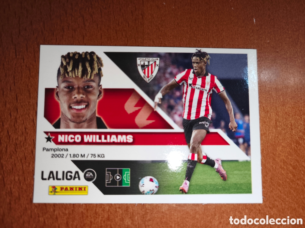 Cromos de f&uacute;tbol: Nico Williams n&deg;18 liga este 26/27 Athletic Club