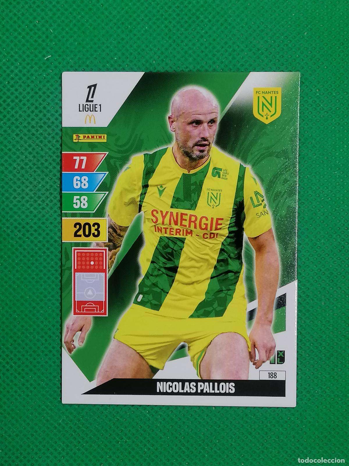 Figurine di Calcio: 188 NICOLAS PALLOIS NANTES ⚽ LIGUE 1 MCDONALDS ADRENALYN XL 2024 2025 24 25 ⚽