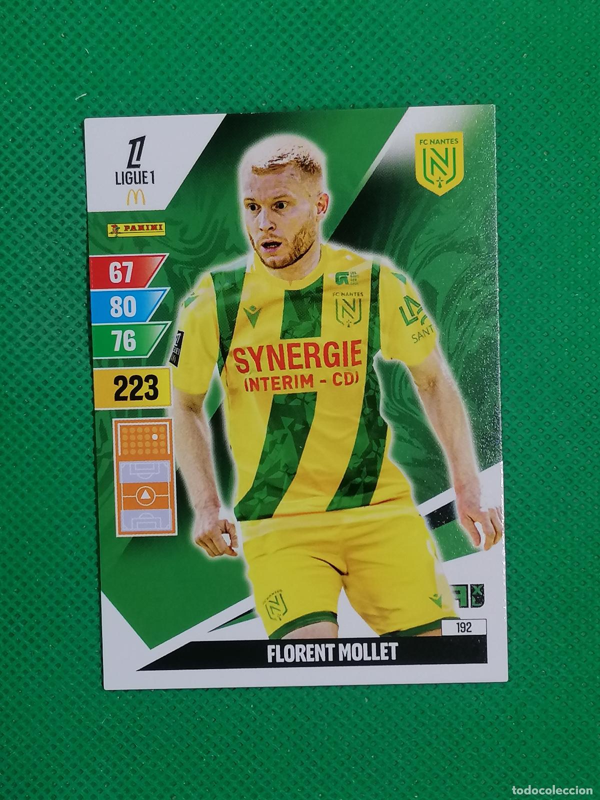 Figurine di Calcio: 192 FLORENT MOLLET NANTES ⚽ LIGUE 1 MCDONALDS ADRENALYN XL 2024 2025 24 25 ⚽