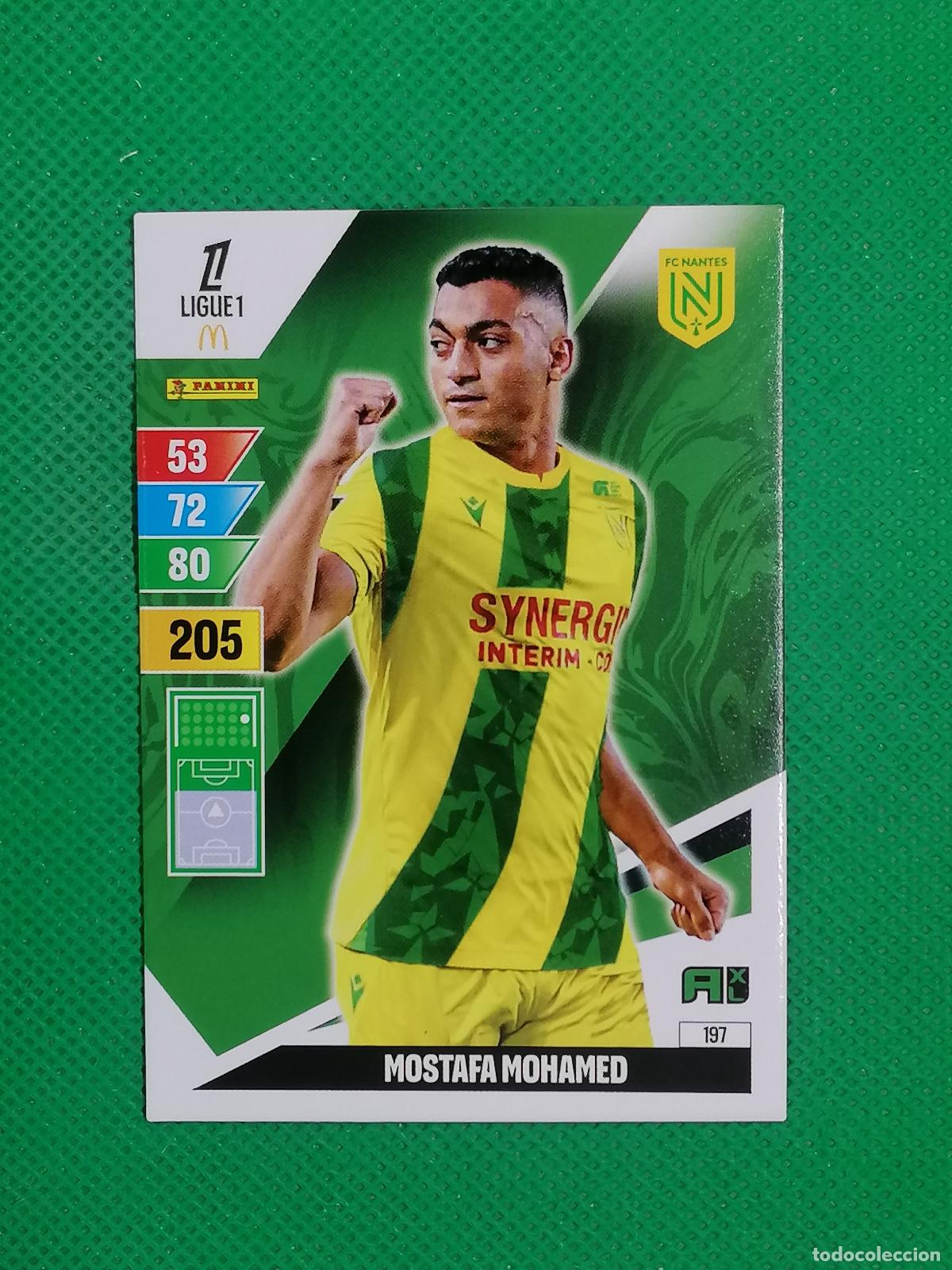 Figurine di Calcio: 197 MOSTAFA MOHAMED NANTES ⚽ LIGUE 1 MCDONALDS ADRENALYN XL 2024 2025 24 25 ⚽