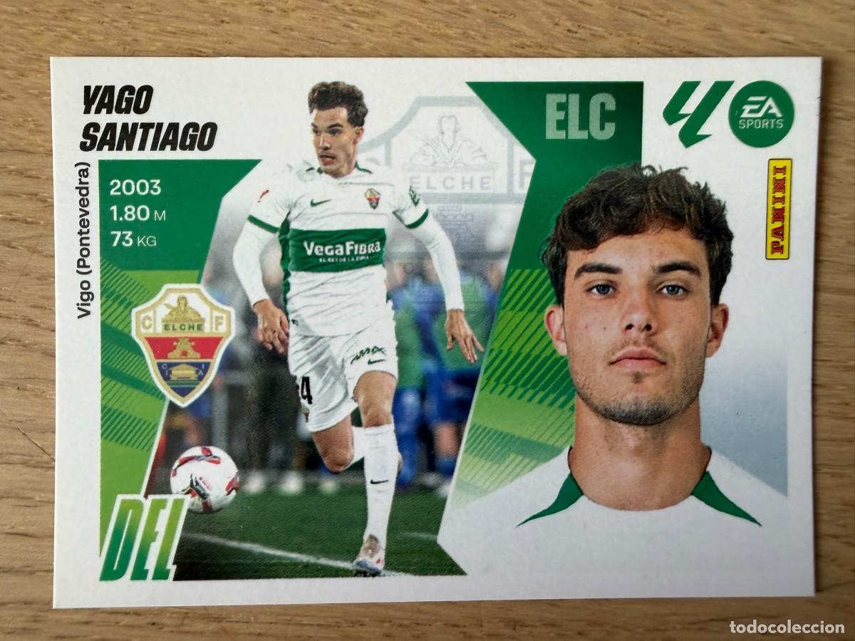 Cromos de f&uacute;tbol: 16 YAGO SANTIAGO ELCHE 25 26 2025 2026 LIGA EA SPORTS COLECCIONES ESTE SIN PEGAR STICKER