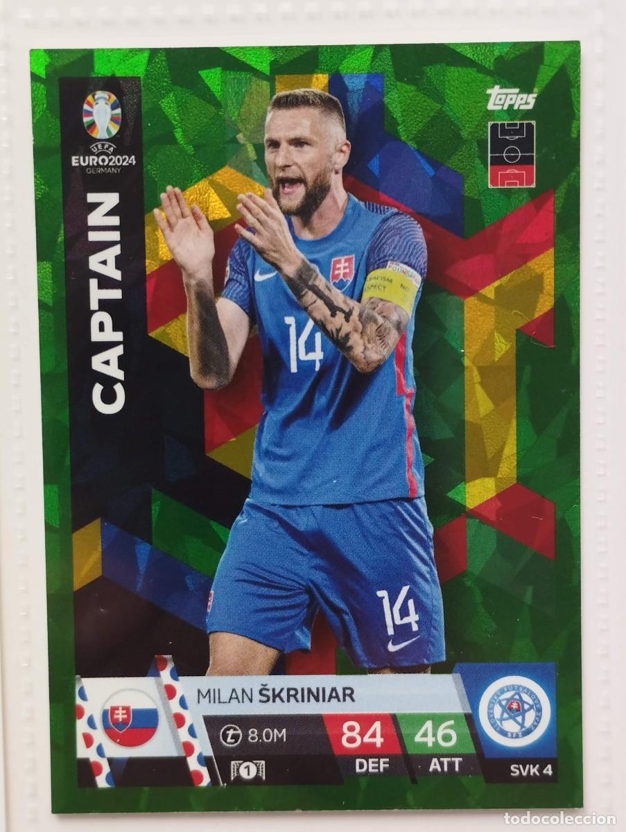 Football Stickers: CROMO CARD EURO 24 EUROCOPA 2024 TOPPS MATCH ATTAX SKRINIAR SVK4 SVK 4 ESLOVAQUIA VERDE PARALELA