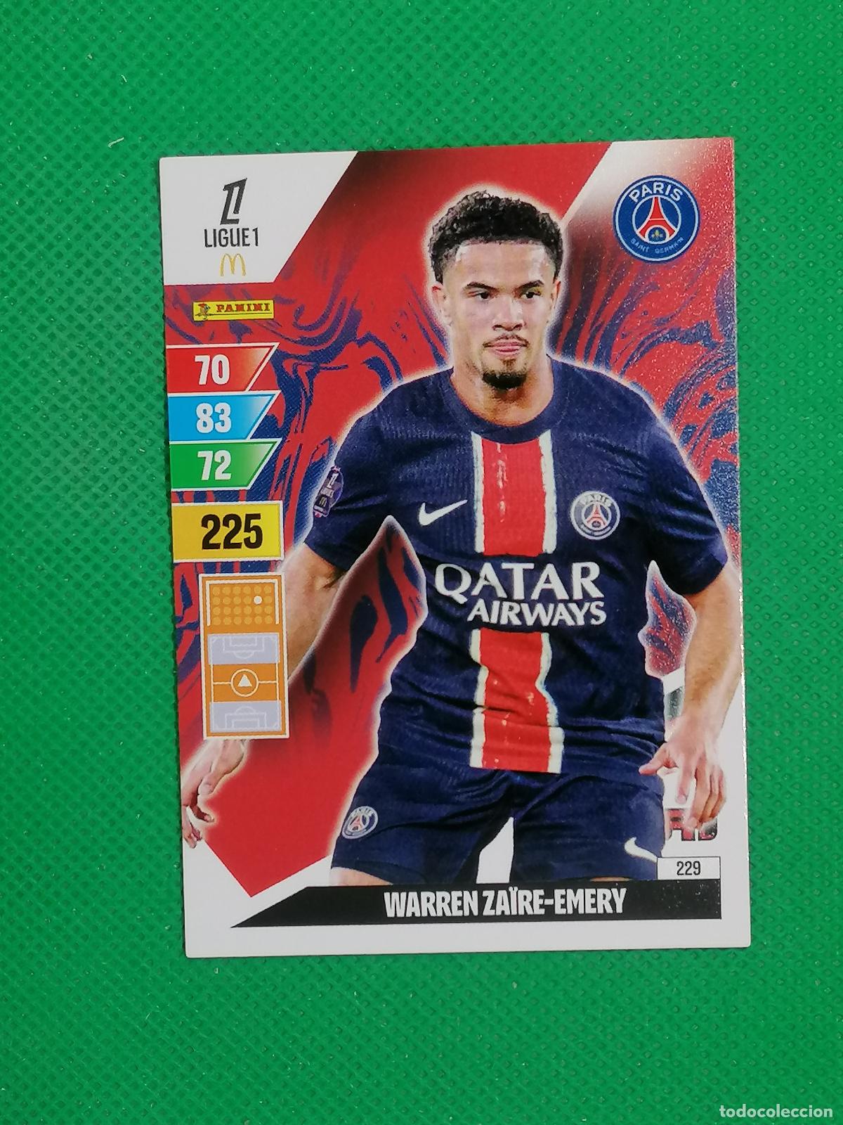 Cromos de f&uacute;tbol: 229 WARREN ZAIRE PARIS PSG ⚽ LIGUE 1 MCDONALDS ADRENALYN XL 2024 2025 24 25 ⚽