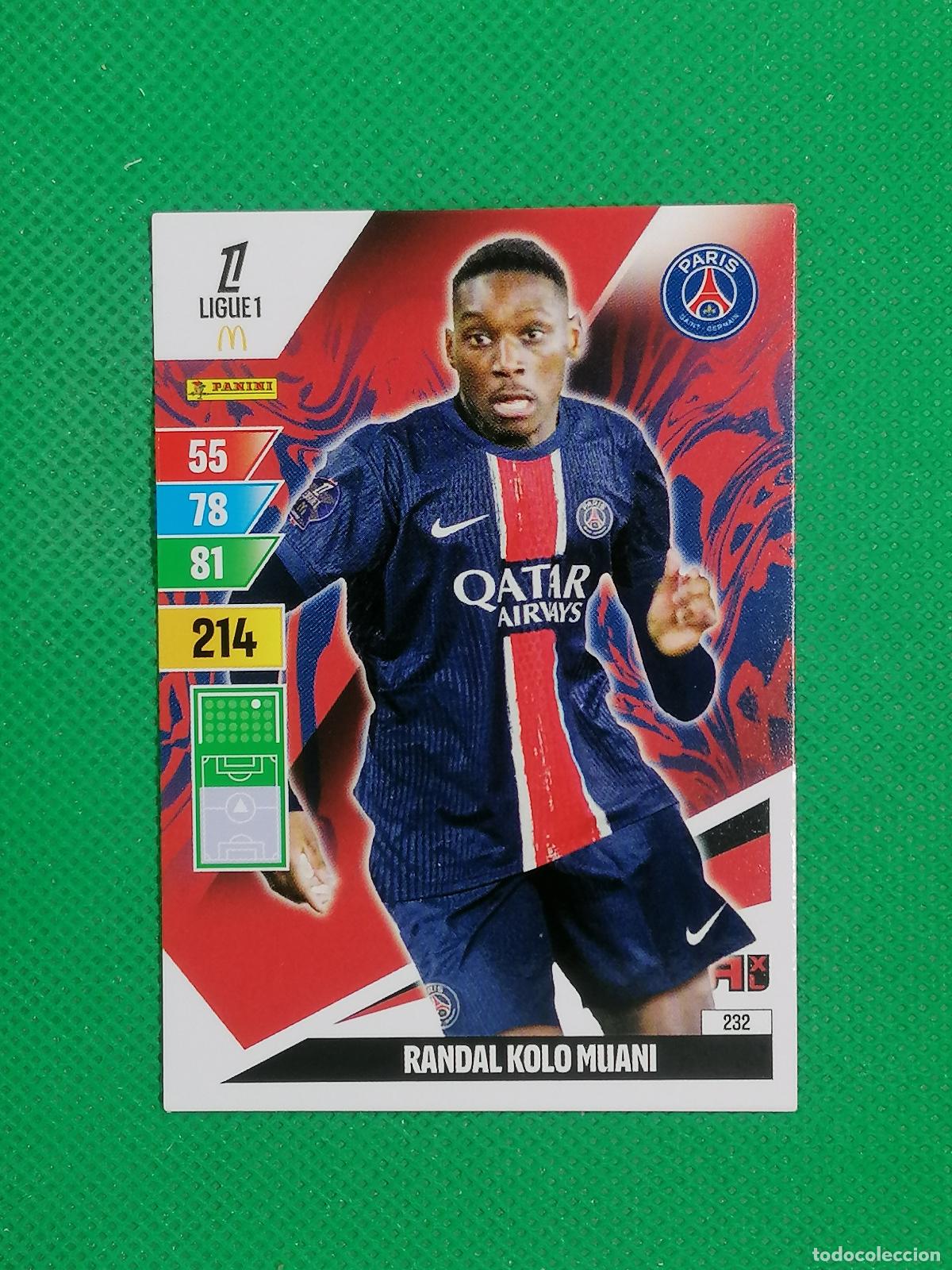 Football Stickers: 232 RANDAL KOLO MUANI PARIS PSG ⚽ LIGUE 1 MCDONALDS ADRENALYN XL 2024 2025 24 25 ⚽