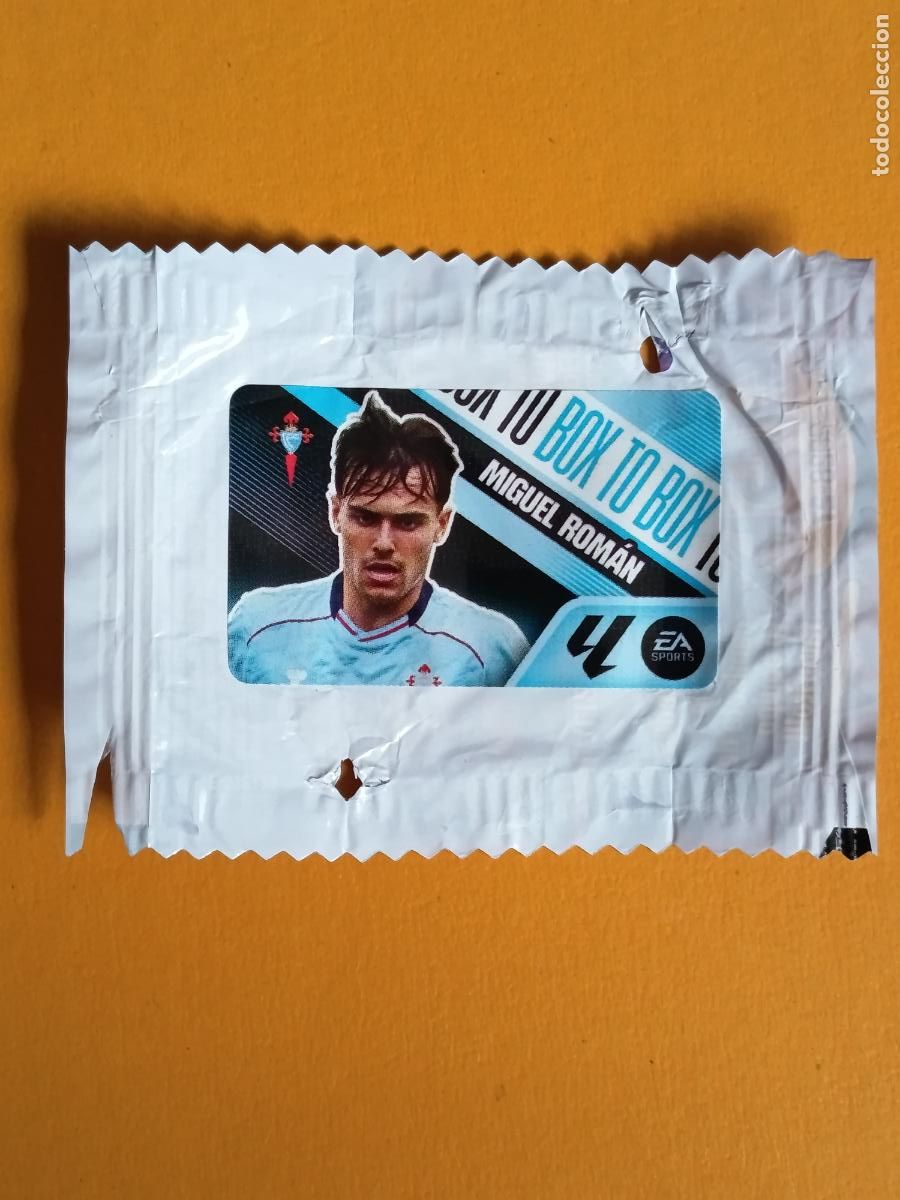 Football Stickers: MIGUEL ROM&Aacute;N. BOX TO BOX. R.C CELTA DE VIGO. CHICLE LIGA ESTE 2026-27. PANINI