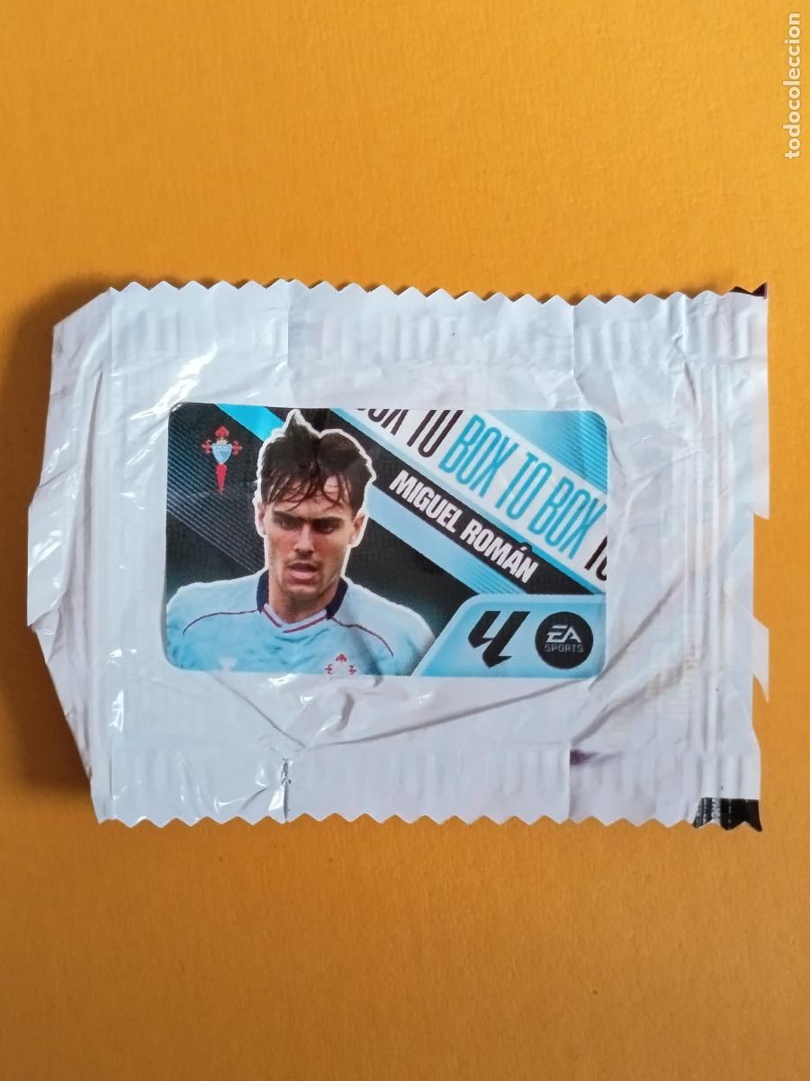 Football Stickers: MIGUEL ROM&Aacute;N. BOX TO BOX. R.C CELTA DE VIGO. CHICLE LIGA ESTE 2026-27. PANINI