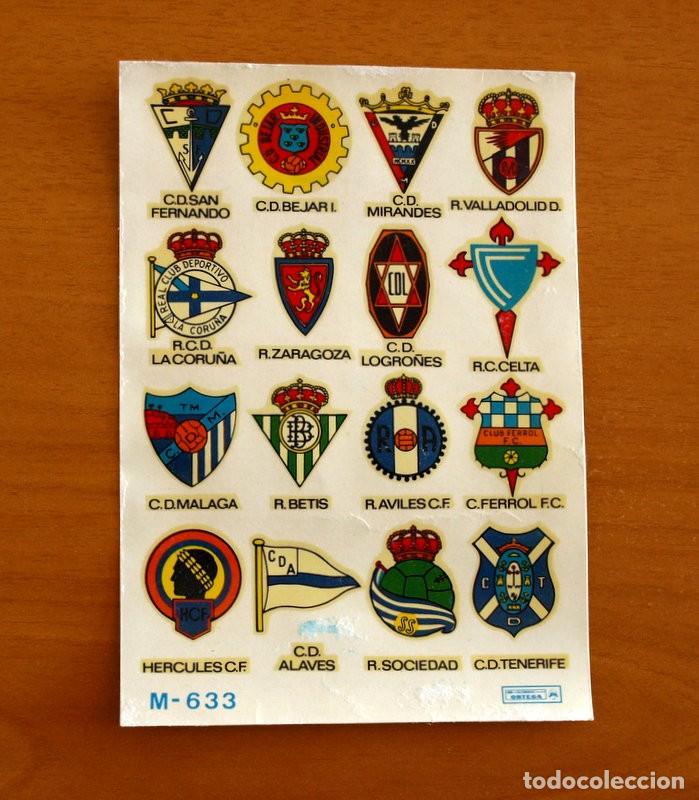 Cartes &agrave; collectionner de Football: Escudos de f&uacute;tbol - Valladolid-Ferrol-Tenerife-Betis-Zaragoza-etc.- Calcomanias Ortega - Serie M 633