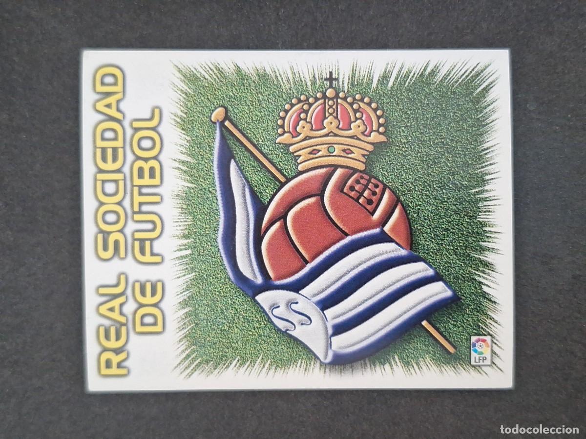 Football Stickers: L5 ESCUDO REAL SOCIEDAD LIGA ESTE 1999 2000 99 00 NUNCA PEGADO SIN PEGAR