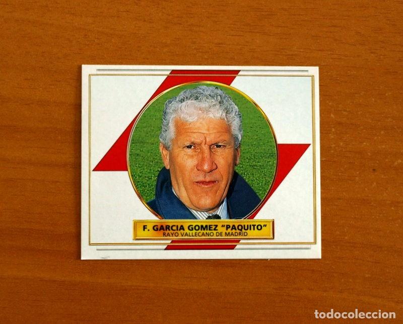Cromos de f&uacute;tbol: Rayo Vallecano -Garc&iacute;a G&oacute;mez Paquito Entrenador -Ediciones Este Liga 1996-1997, 96-97 -Nunca Pegado