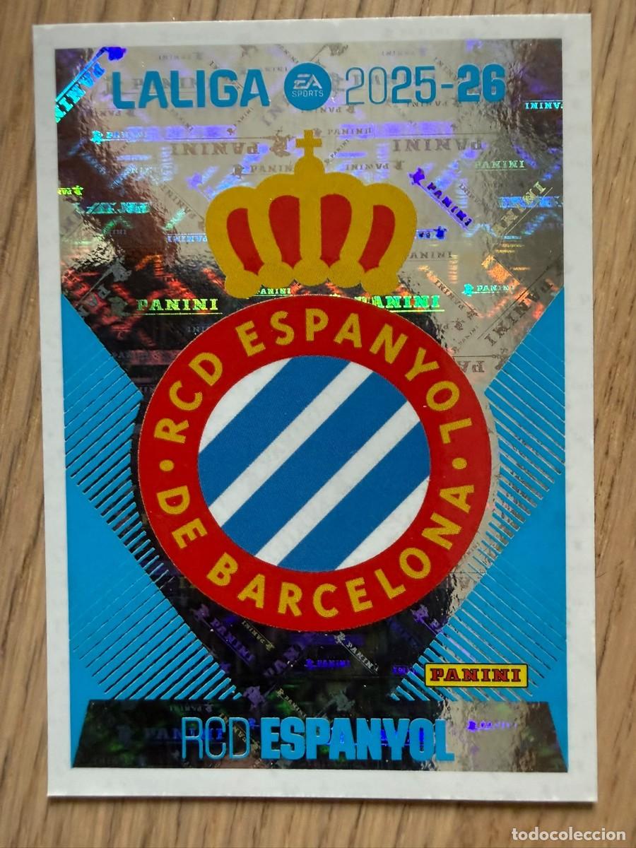 Cartes &agrave; collectionner de Football: 1 ESCUDO ESPANYOL 25 26 2025 2026 LIGA EA SPORTS COLECCIONES ESTE SIN PEGAR STICKER
