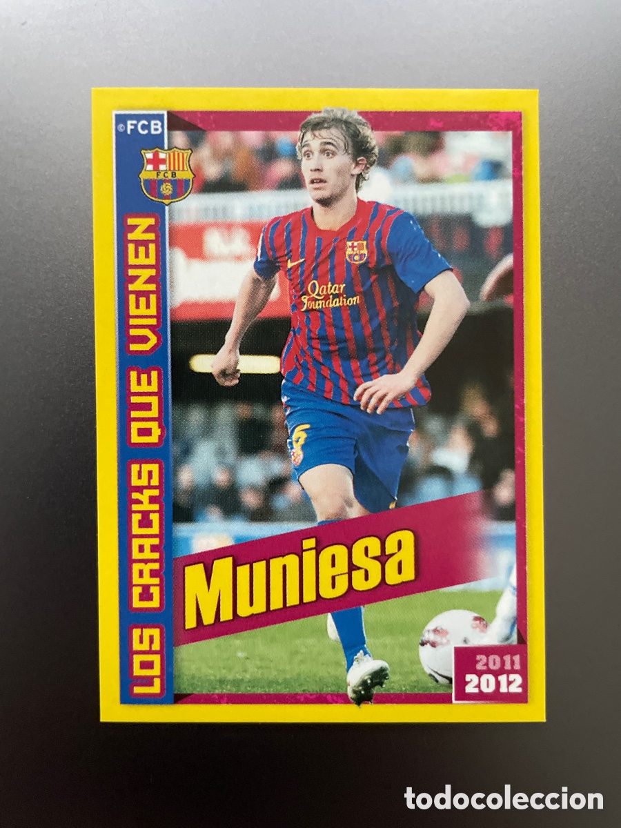 Cromos de f&uacute;tbol: Muniesa 188 Los Cracks que Vienen Panini FC Barcelona 2011-12 Coleccion Oficial Cromos