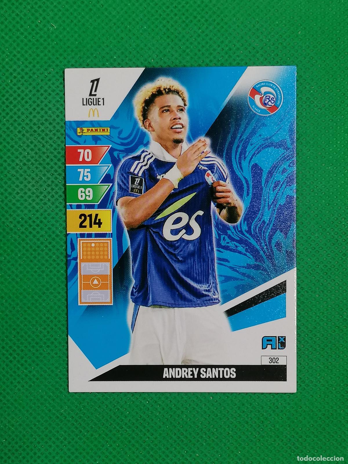 Football Stickers: 302 ANDREY SANTOS STRASBOURG ALSACE ⚽ LIGUE 1 MCDONALDS ADRENALYN XL 2024 2025 24 25 ⚽