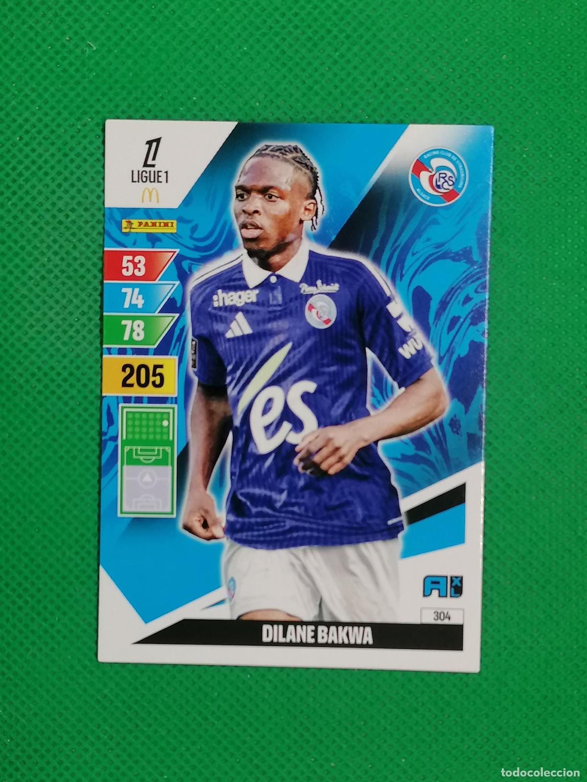 Football Stickers: 304 DILANE BAKWE STRASBOURG ALSACE ⚽ LIGUE 1 MCDONALDS ADRENALYN XL 2024 2025 24 25 ⚽